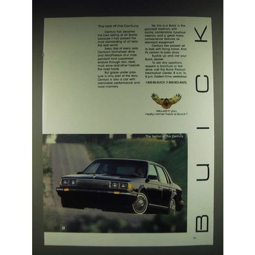 1985 Buick Century Car Ad - The test of the Century