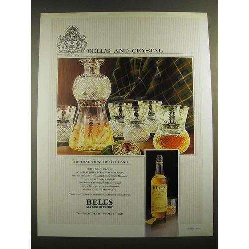 1988 Bell's Scotch Ad - Bell's and Crystal