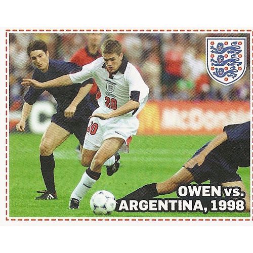 Topps ENGLAND 2012 Stickers: No.169 - Top 10 Goals: Owen Vs Argentina, 1998