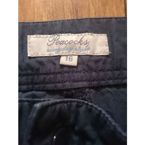 Size 16 navy 3/4 Length Bottoms - Peacocks