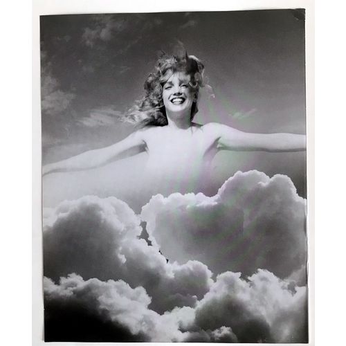 Marilyn Monroe print CLOUDS sexy pinup poster Playboy Norma Jean b/w portrait