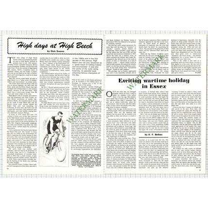 9910) High Beech Green Essex Charley Barden Cyclist - 1976 Article