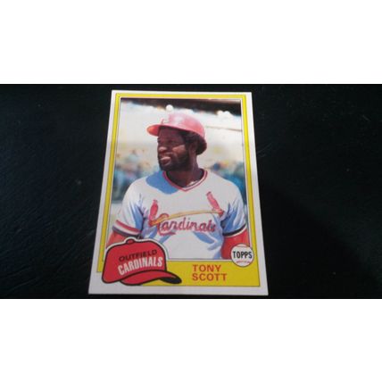 1981 Topps Card # 165 Tony Scott Very Good-Excellent (4) St Louis Cardinals