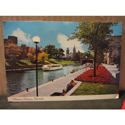 RIDEAU CANAL, OTTAWA used vintage postcard. 1983 postmark