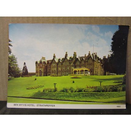 THE BEN WYVIS HOTEL, STRATHPEFFER, SCOTLAND used postcard 1984 pm =
