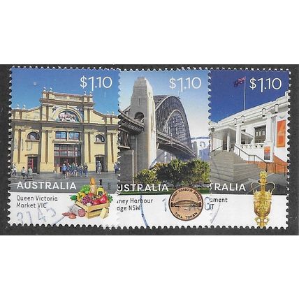 AUS 2021 (SET) 'NATIONAL HERITAGE SITES' (3v) FINE USED EBID76-066)