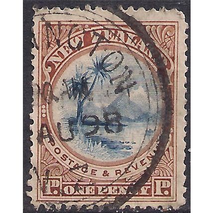 New Zealand 1898 QV 1d Lake Taupo used SG 247 ( B368 )