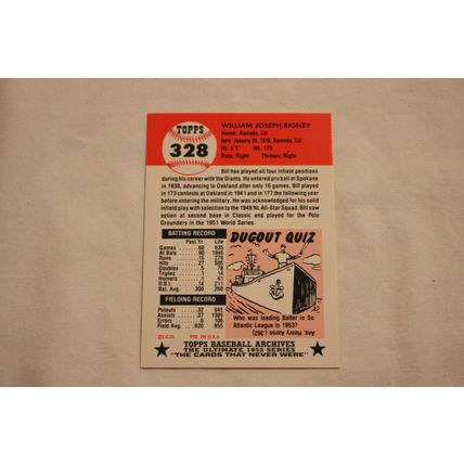 William Bill Rigney 1991 Topps 1953 Archives NO. 328