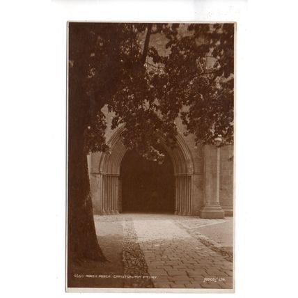 JUDGE'S PUBLISHED R.P. POSTCARD NORTH PORCH CHRISTCHURCH PRIORY HAMPSHIRE (4081)