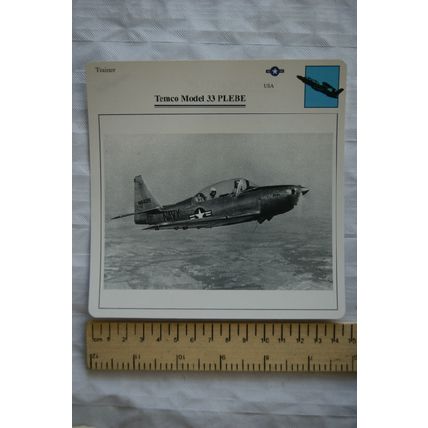 Temco Model 33 Plebe - USA - Trainer - Collectors Club Card
