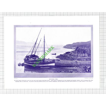 Bettyhill Pier Scotland - 1920's Cutting / Print