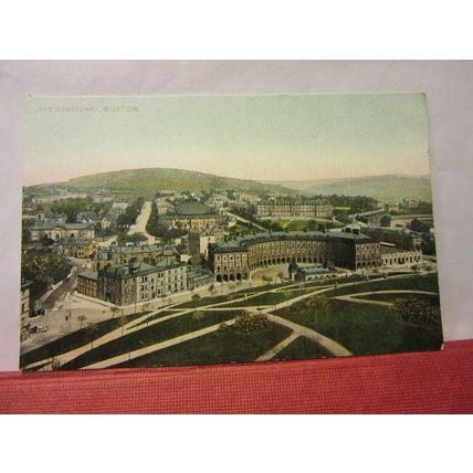 THE CRESCENT, BUXTON, DERBYSHIRE unused antique postcard B & D =