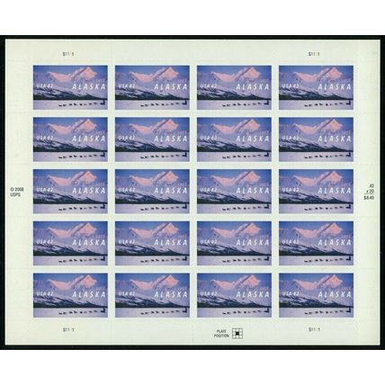 Alaska State Sheet of Twenty 42 Cent Postage Stamps Scott 4374