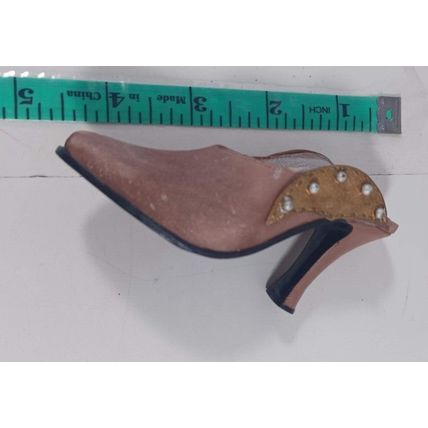 pink heal resin minature shoe vintage