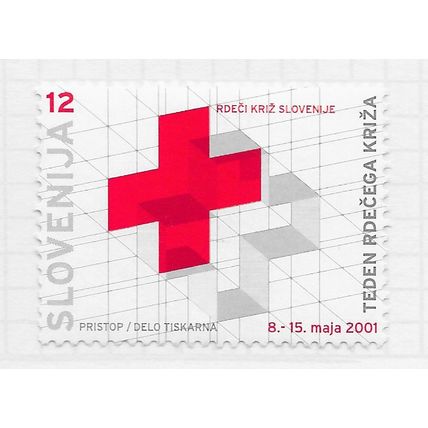 SLOVENIA SLOVENIJA RED CROSS WEEK TAX STAMP USED NO PMK