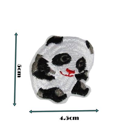 Iron On Embroidered Patch Sew Badge Cute Panda Patches Animal Crafts P101