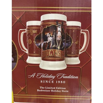 2022 Budweiser Holiday Stein “ BEST BUDS” Holiday Mug series NEW ! Free Ship