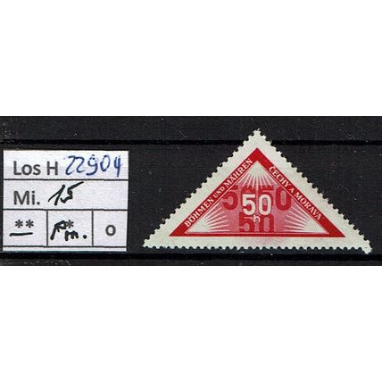 Los H22904: Böhmen & Mähren Porto Mi. 15 **