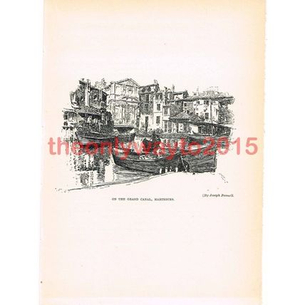 Grand Canal, Martigues, France, Book Illustration (Print), c1906