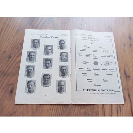 1951/52 Chelsea vs Tottenham / Spurs, Division 1, 30/4/1952 ** FREE P&P **