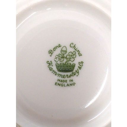 Vintage Bone China Hammersley & Co Salad -Tea Plates Floral Scalloped Rim 5 Pcs.