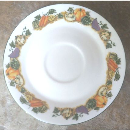Holiday Turkey by American Atelier Footed Cup & Saucer Set 7032-45 Fall - Flaw