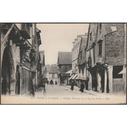 Vielles Maisons de la Rue de Paris, Vitré, c.1920 - Lévy et Neurdein CPA ND10