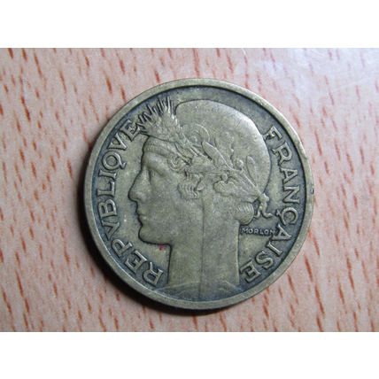 France Republic 1933 2 Francs Coin