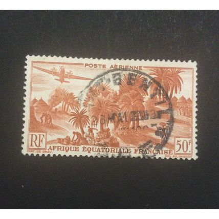French Equatorial Africa Stamps 1947 Air sg 254 50f FU