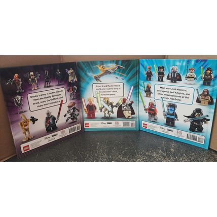 3 Lego Disney Star Wars Hardcover Books Jedi Heros Fall of Jedi Dooku's Army
