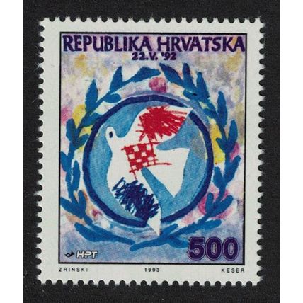 Croatia First Anniversary of Croatia's Membership of UN 1993 MNH SG#234