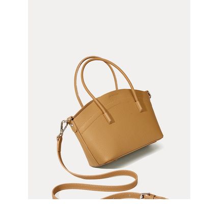 Women Handbags Genuine Leather Large Capacity Shoulder Bag Brown
