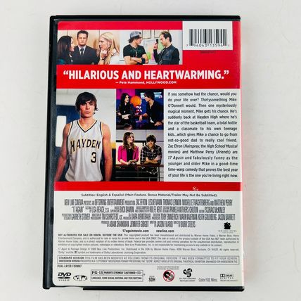17 Again DVD Zac Efron, Matthew Perry