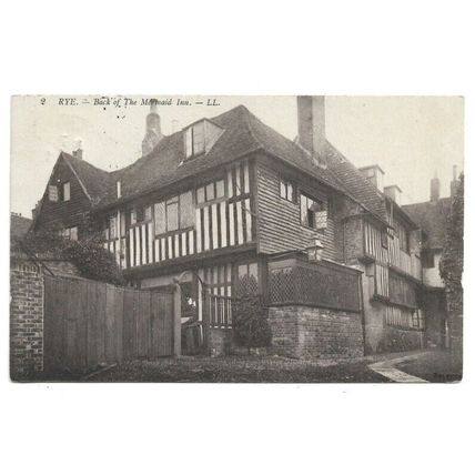 Rye, Back Of The Mermaid Inn, Sussex, Postcard.