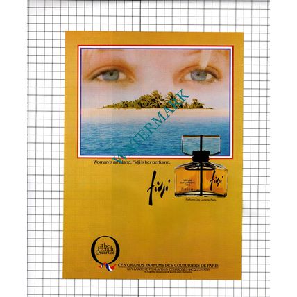 Fidji Guy Laroche Paris Perfume VINTAGE ADVERT - 1980