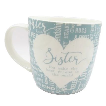 Sister Mug & Coaster Set 8.3 CM Microwave & Dishwasher Proof Gift Home Decor