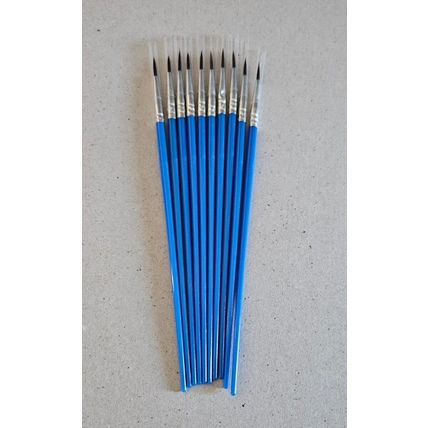 10 x Fine detail modelling paint brush brushes art and craft artist model