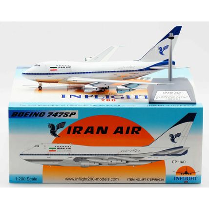 INFLIGHT 200 IF747SPIR0720 1/200 IRAN AIR B747SP REG: EP-IAD WITH STAND - SALE