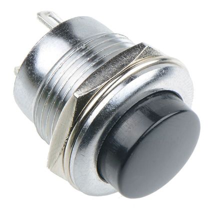 Black Metal 16mm Round Momentary Push Button Switch 240V 3A SPST 12v Heavy Duty
