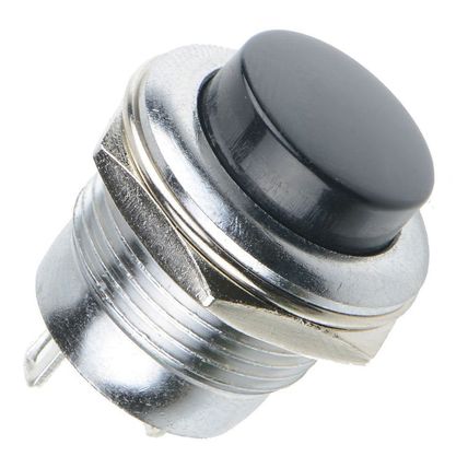 Black Metal 16mm Round Momentary Push Button Switch 240V 3A SPST 12v Heavy Duty