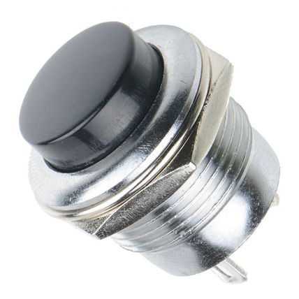 Black Metal 16mm Round Momentary Push Button Switch 240V 3A SPST 12v Heavy Duty