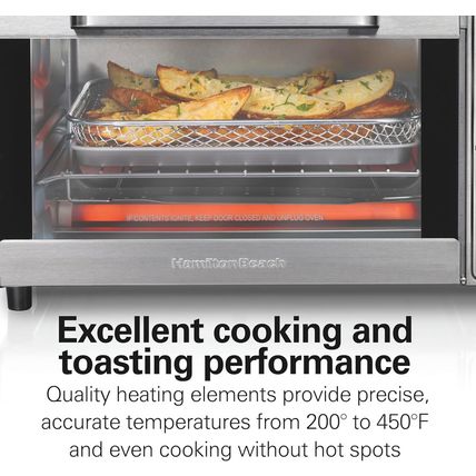 Hamilton Beach Sure-Crisp Air Fryer Toaster Oven Combo, Fits 9” Pizza, 4 Slice C
