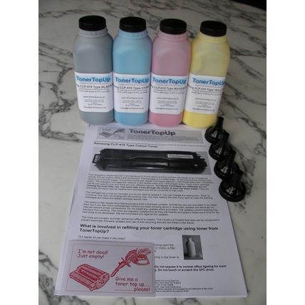 Rainbow Pack of Toner Refills Samsung CLP415 CLP470 CLX4170 4195 CLT-K504S C504S