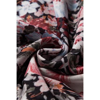 Brown Floral Print High Waist Maxi Skirt