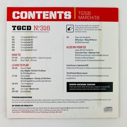 Total Guitar Presents - Guitar Skills CD TG316 March 2019