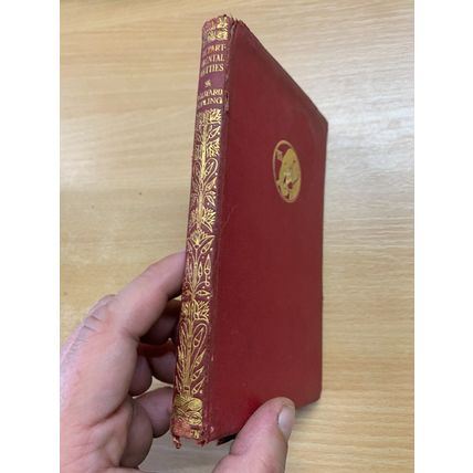 1917 RUDYARD KIPLING "DEPARTMENTAL DITTIES" FICTION RED LEATHER BOOK (P3)