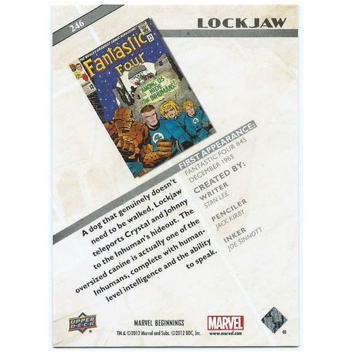 2012 Marvel Beginnings 2 - #246 - Lockkjaw