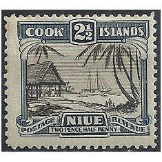 Niue 1932 SG58 2 1/2d Black & Slate Blue Mounted Mint . .