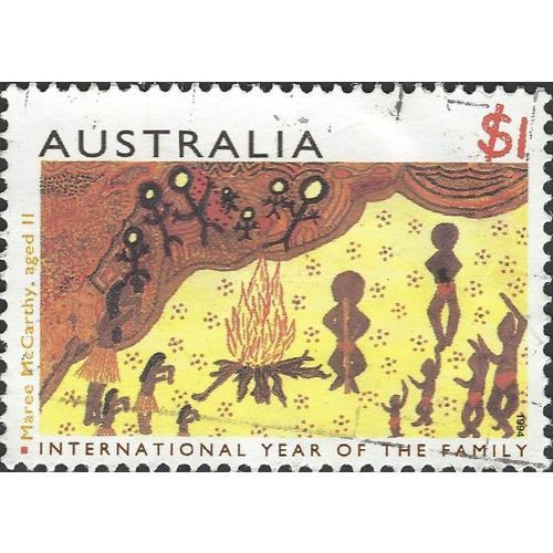 AUSTRALIA, International Year of the Family, Round the Fire, yellow 1994, $1