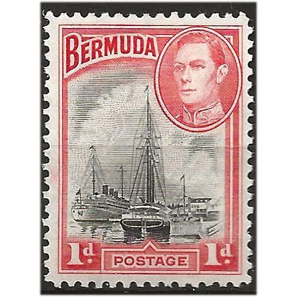 Bermuda 1938 SG110 1d Black & Red Mounted Mint . ..